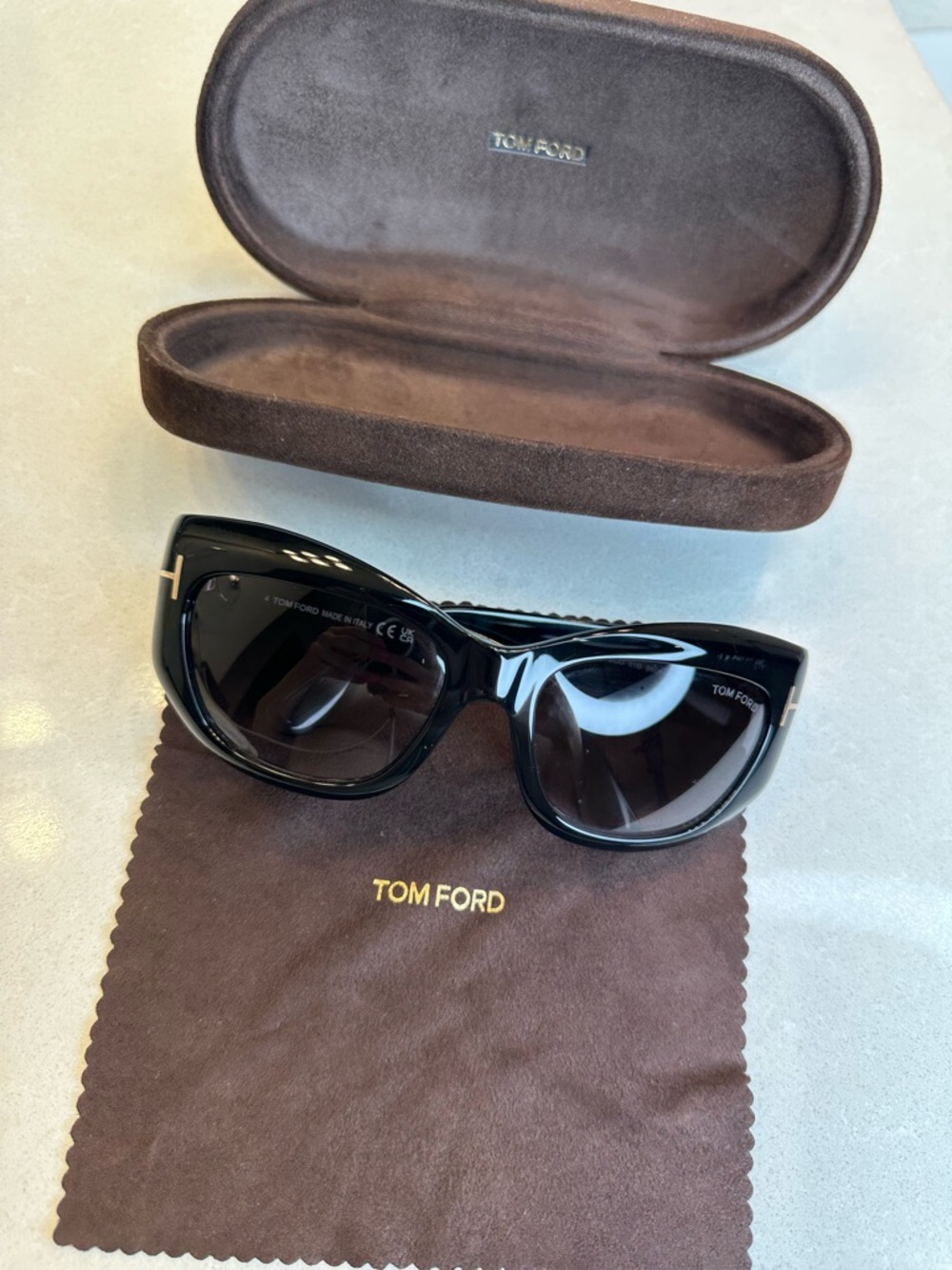 Tom Ford Black Cat-Eye Sunglasses